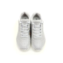 Skechers Damen Sneaker Schnürer silber, modische Laufsohle