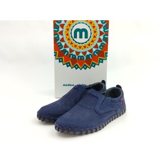 Manitu Herren Slipper nubuk blau