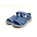 Manitu Damen Sandalette mit Klettverschluss blau