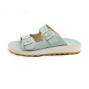 FlyFlot Damen Pantolette mit Schnallen hellgrün