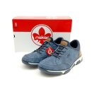 Rieker Herren Slipper mit Stretch Zierschnürung blau