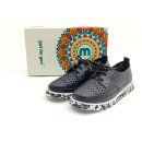 Manitu Damen Schnürschuh durchbrochen schwarz
