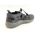 Jomos Herren Slipper mit Stretchschnürung durchbrochen dunkelgrau