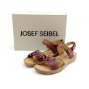 Josef Seibel Damen Sandale braun-rot mit Zierschnalle und...