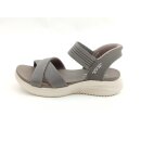 Skechers Slip ins Damen Sandale dunkelbeige