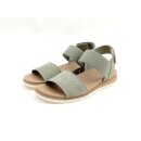 BOBS Skechers Damen Sandale mit Stretchband und Klettverschluss an der Ferse grün