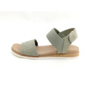 BOBS Skechers Damen Sandale mit Stretchband und Klettverschluss an der Ferse grün
