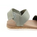 BOBS Skechers Damen Sandale mit Stretchband und Klettverschluss an der Ferse grün