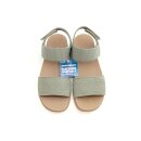 BOBS Skechers Damen Sandale mit Stretchband und Klettverschluss an der Ferse grün