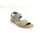 BOBS Skechers Damen Sandale mit Stretchband und Klettverschluss an der Ferse grün