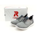 Rieker Herren Slipper mit Stretch Zierschnürung grau
