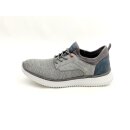Rieker Herren Slipper mit Stretch Zierschnürung grau
