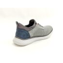 Rieker Herren Slipper mit Stretch Zierschnürung grau