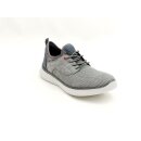 Rieker Herren Slipper mit Stretch Zierschnürung grau