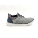 Rieker Herren Slipper mit Stretch Zierschnürung grau