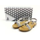 2Go Damen Sling Sandalette silber