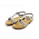2Go Damen Sling Sandalette silber