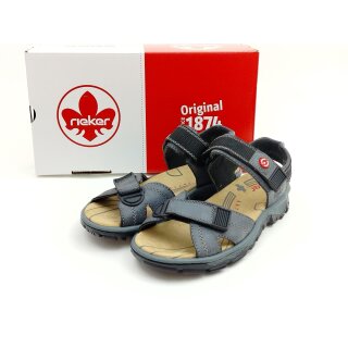 Rieker Damen sportliche Klett Sandale dunkelblau