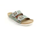 Rieker Damen Pantolette mit zwei Schnallen grün