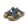Rieker Damen Klett Pantolette dunkelblau mit Glitzer