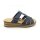Rieker Damen Klett Pantolette dunkelblau mit Glitzer