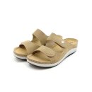 Fischer Damen Klett Pantolette beige