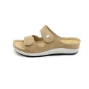 Fischer Damen Klett Pantolette beige