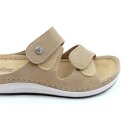 Fischer Damen Klett Pantolette beige
