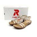 Rieker Damen Schlüpf Sandalette Blumen bestickt...