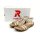 Rieker Damen Schlüpf Sandalette Blumen bestickt beige gold