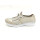 Rieker Damen Slipper mit Stretch Zierschnürung und Zierreißverschluss beige kombi