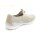 Rieker Damen Slipper mit Stretch Zierschnürung und Zierreißverschluss beige kombi