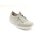 Rieker Damen Slipper mit Stretch Zierschnürung und Zierreißverschluss beige kombi
