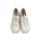 Rieker Damen Slipper mit Stretch Zierschnürung und Zierreißverschluss beige kombi