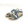Rieker Damen Sandale blau-silber mit Klettverschluss, kleiner Keil