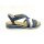 Rieker Damen Sandale blau-silber mit Klettverschluss, kleiner Keil
