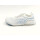 scandi Damen Sneaker Barfußschuh weiß/hellblau verstellbare elastische Schnürung