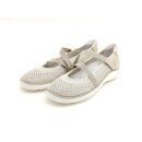 Remonte Damen Klett Ballerina sportlich durchbrochen beige