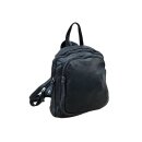 Cinino Damen Leder Rucksack schwarz