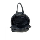 Cinino Damen Leder Rucksack schwarz