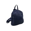 Cinino Damen Leder Rucksack dunkelblau