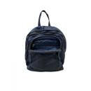 Cinino Damen Leder Rucksack dunkelblau