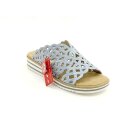 Rieker Damen Pantolette hellblau mit Glitzersteinchen