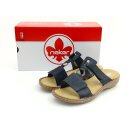 Rieker Damen Klett Pantolette schwarz