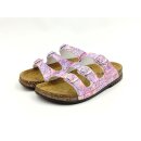 Natural Power Damen Pantolette mit 3 Riemen bunt