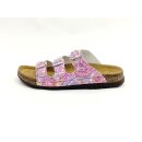 Natural Power Damen Pantolette mit 3 Riemen bunt