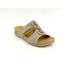 scandi Damen Klett Pantolette beige