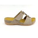 scandi Damen Klett Pantolette beige
