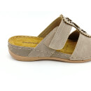 scandi Damen Klett Pantolette beige