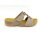 scandi Damen Klett Pantolette beige